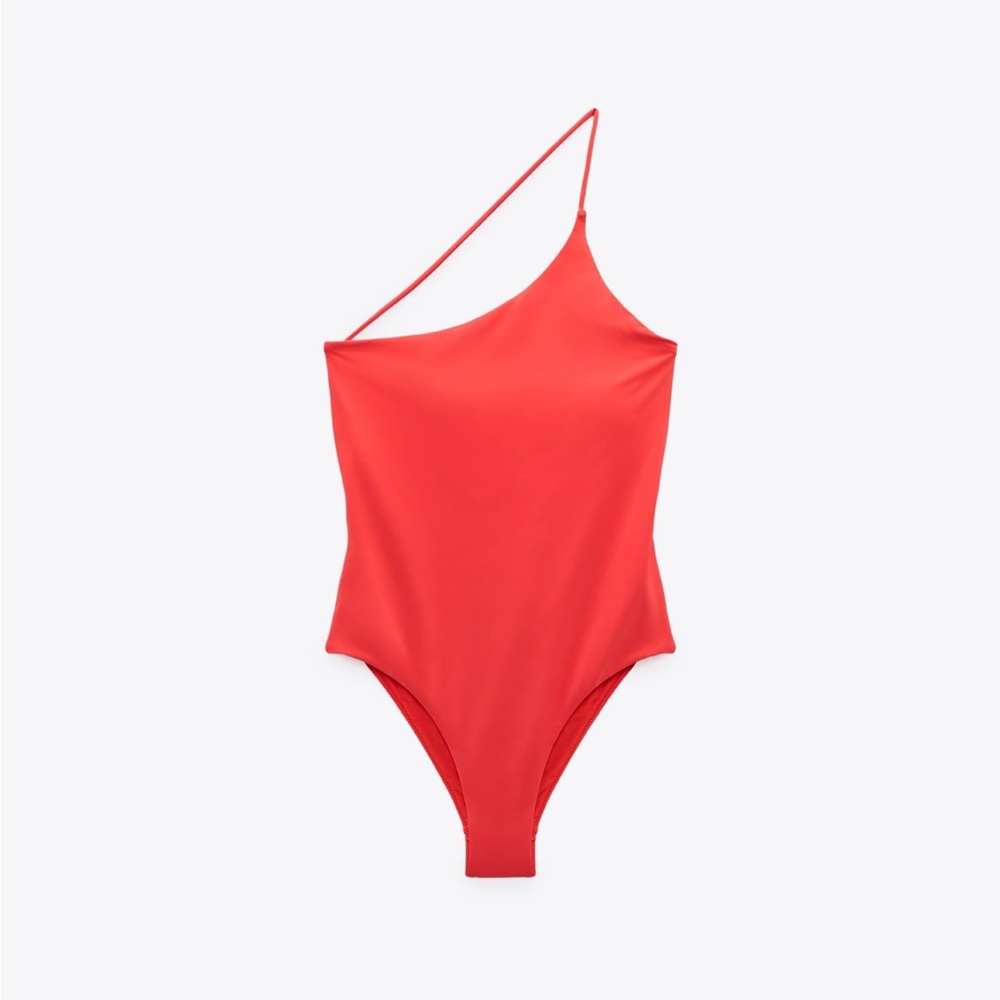 Zara coral one piece swimsuit